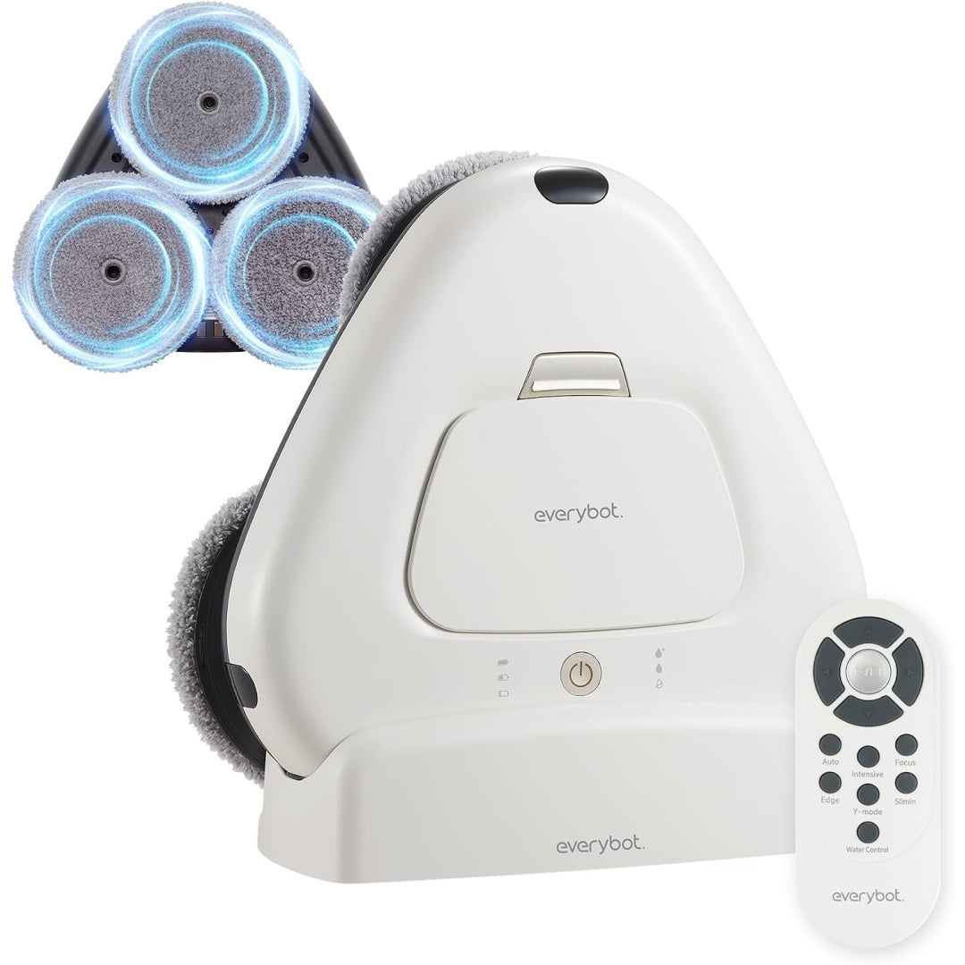Robot de nettoyage des sols, coloris blanc, avec le nettoyage du rouleau