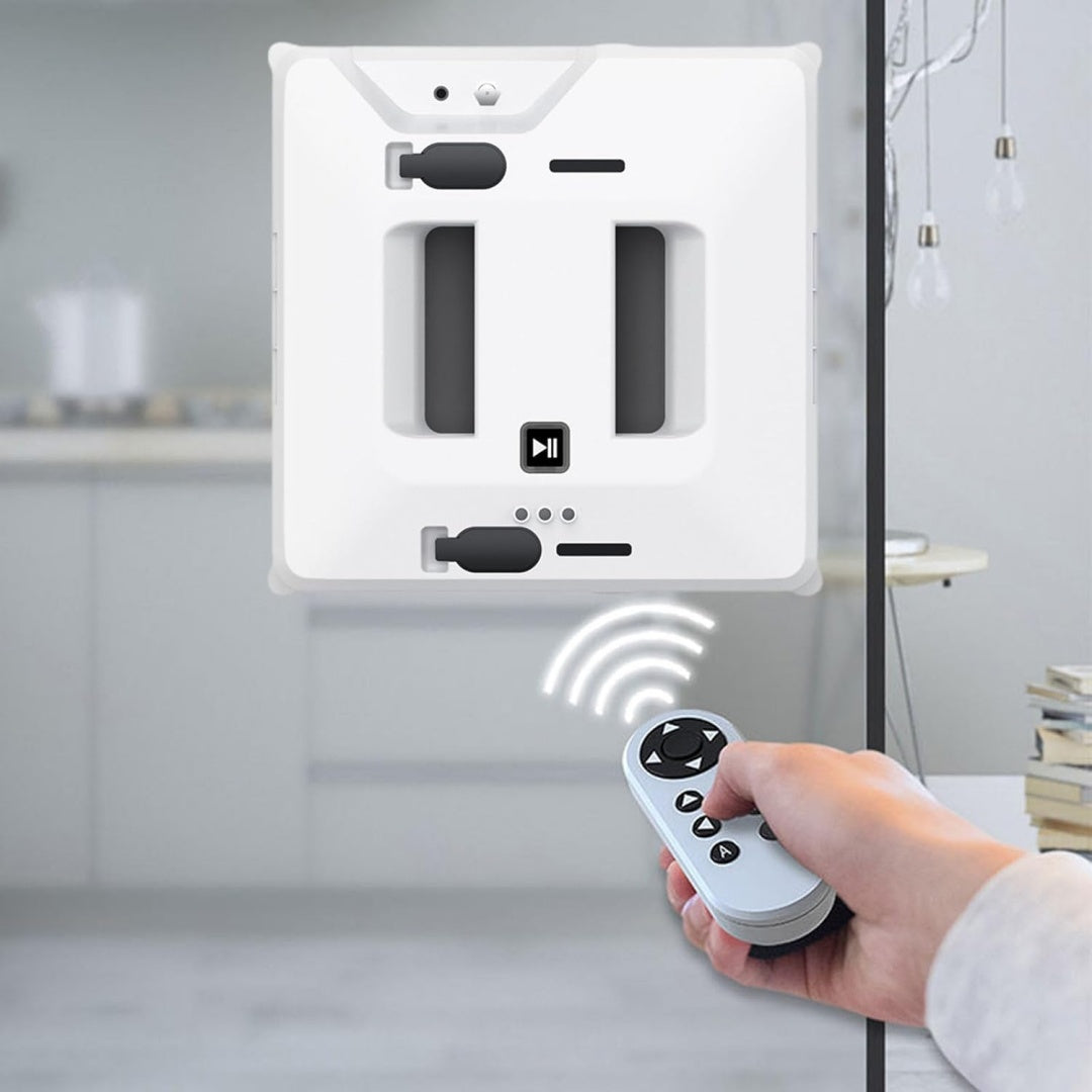 Robot lave vitres alliant une pulverisation integree et une aspiration annoncee de 3000 Pa