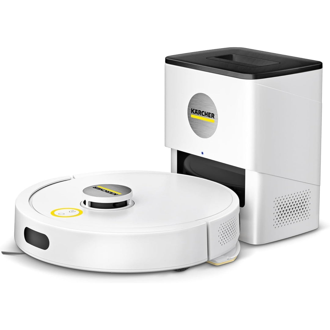 Aspirateur associant autonomie annoncee de 130 min au coloris blanc et gris