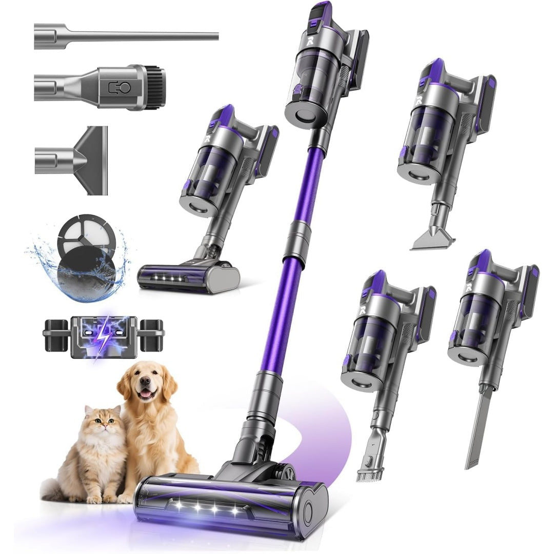 Aspirateur vertical avec des elements lavables et une puissance annoncee de 650 W