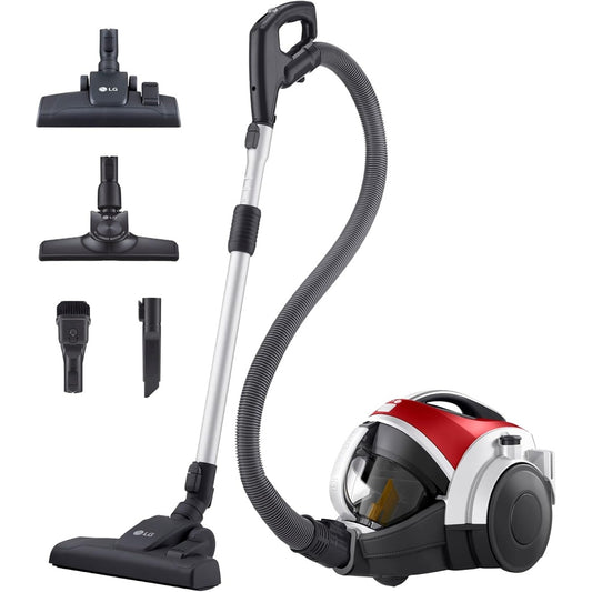 Cet aspirateur au format traineau associe l'entretien des sols durs et une puissance annoncee de 650 W