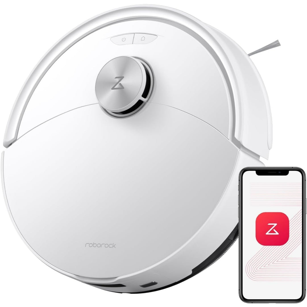 Robot aspirant autonome avec une capacite annoncee de 5200 mAh et le nettoyage automatise des sols