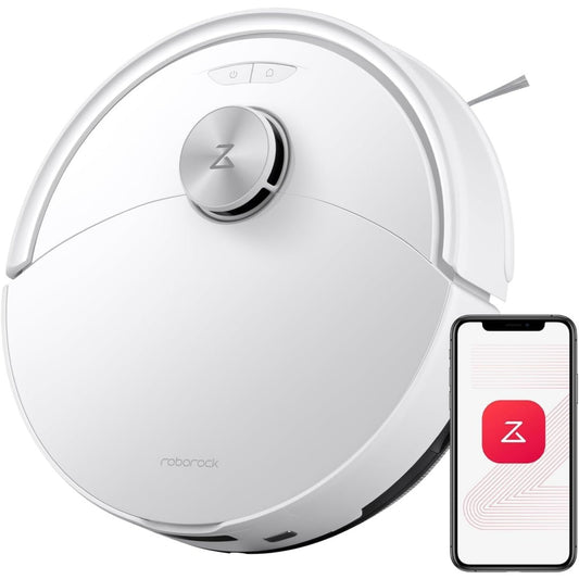Robot aspirant autonome avec une capacite annoncee de 5200 mAh et le nettoyage automatise des sols